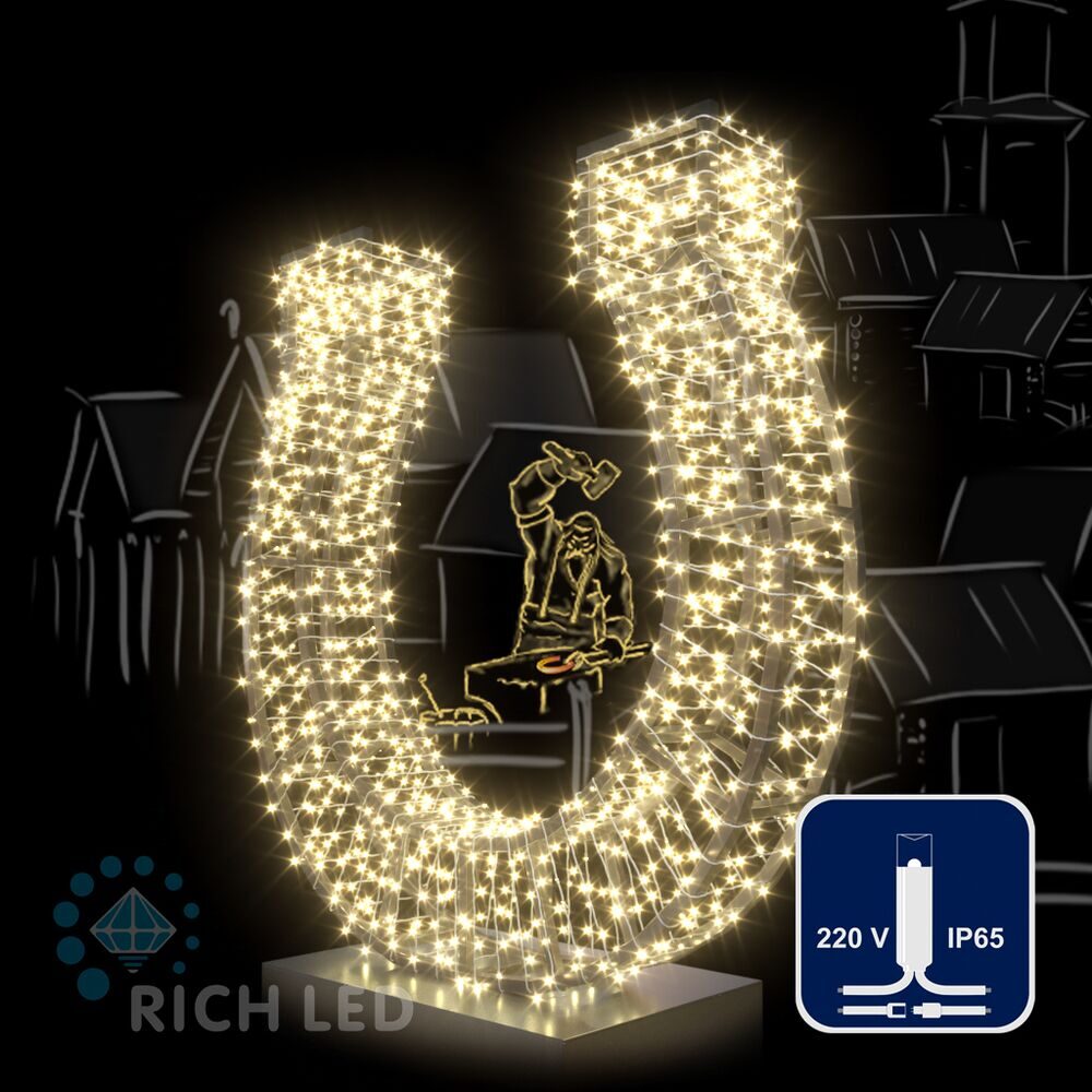 Светодиодная гирлянда Нить Rich LED, 10 м (зеленый) в Нижнем Новгороде